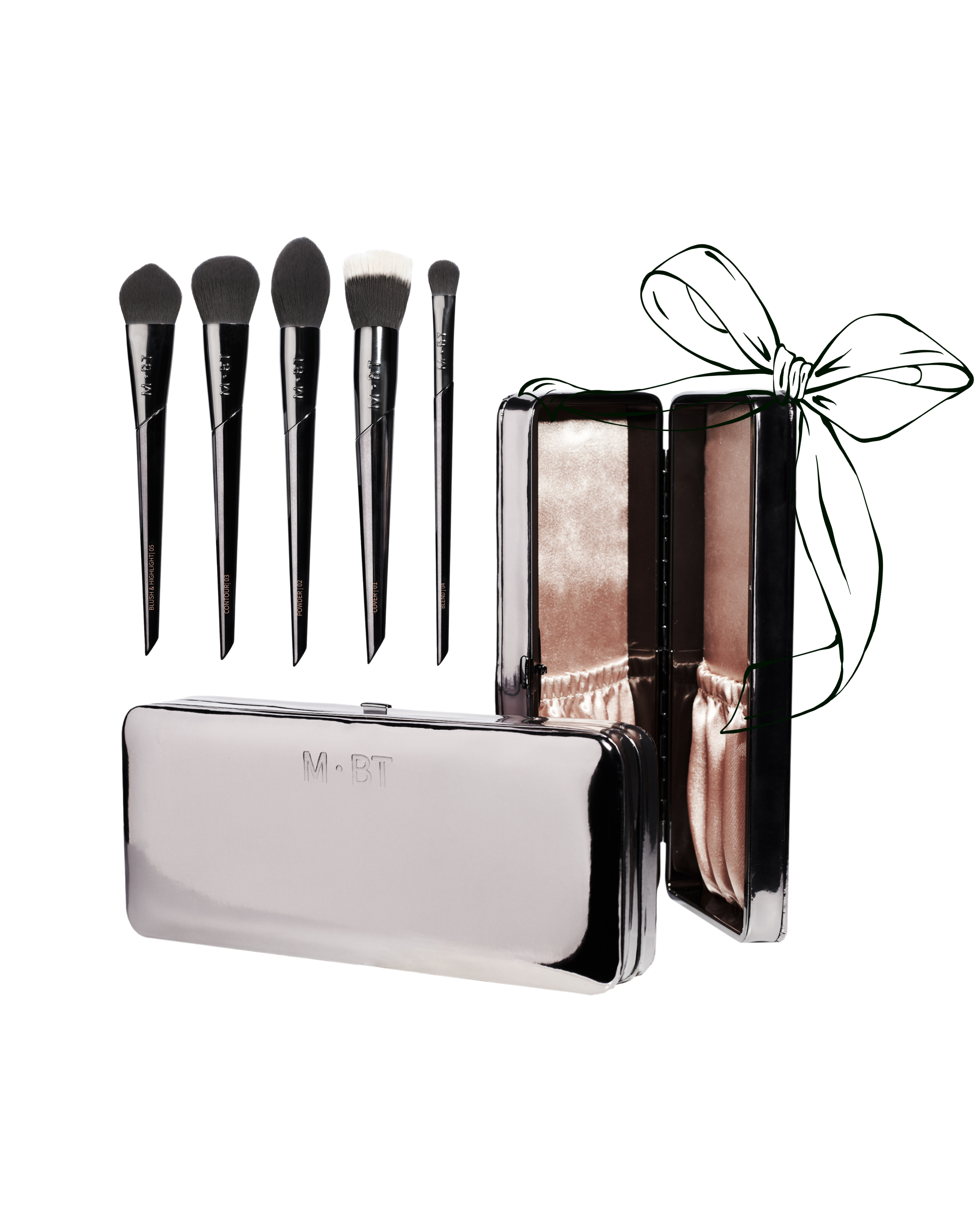 M•BT POUCH WITH COMPLETE BRUSH SET